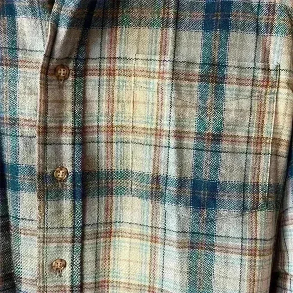 Pendleton Men's Vintage Plaid Wool Button-Up Shirt Size M Multicolor - Picture 6 of 9